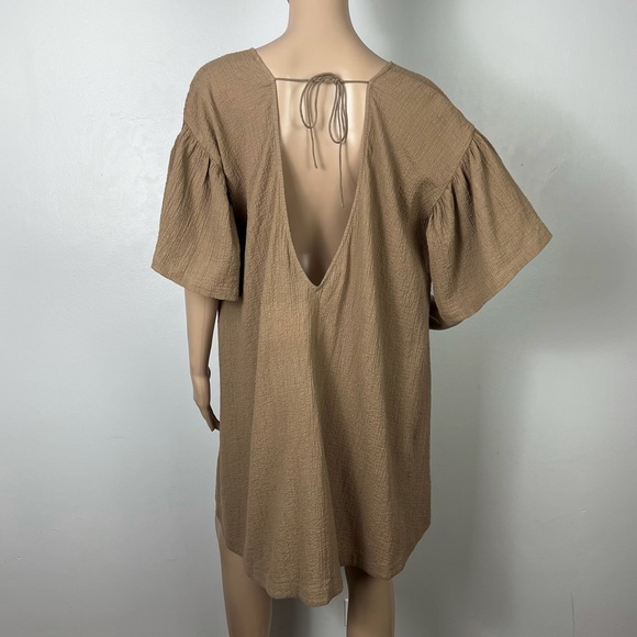 NEW L’ACADEMIE BROWN V-NECK MINI DRESS - Picture 7 of 8